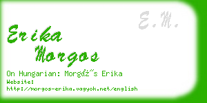 erika morgos business card